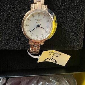NWT Invicta Angel (69066) Gold Quartz Watch